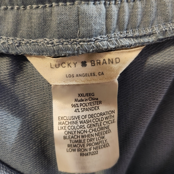 Lucky Brand Soft Blue Short Sleeve Tee & Shorts sleep set XXL - Picture 4 of 5